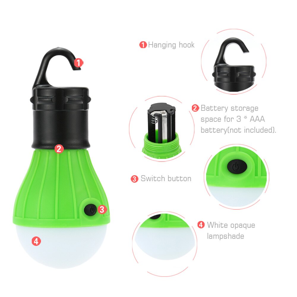 Mini Portable Lantern Emergency light Bulb battery powered camping - InterMedia World