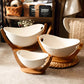 ceramic Fruit bowl hotel vegetable bowl bamboo