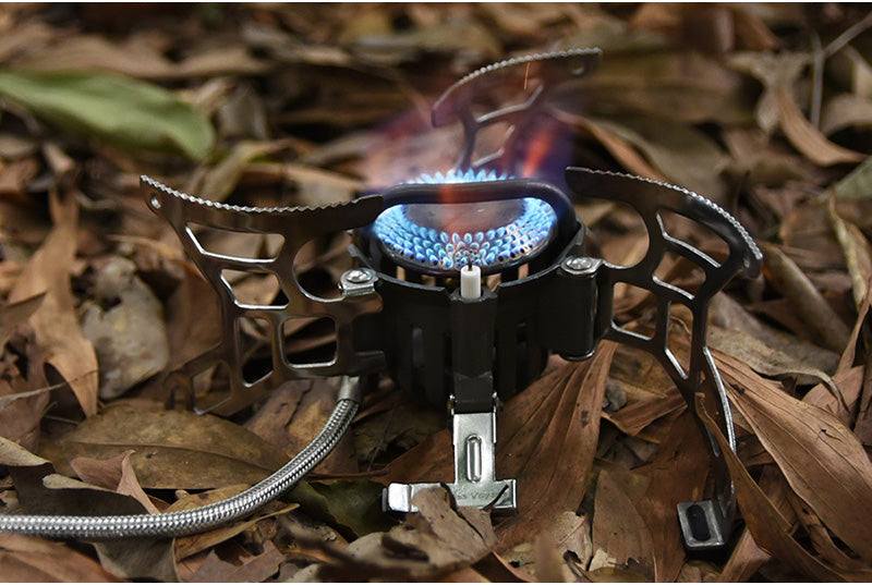 Camping Gas Stove Outdoor Portable Lightweight Furnace Burner Cooking Big Power Aluminum Alloy - InterMedia World