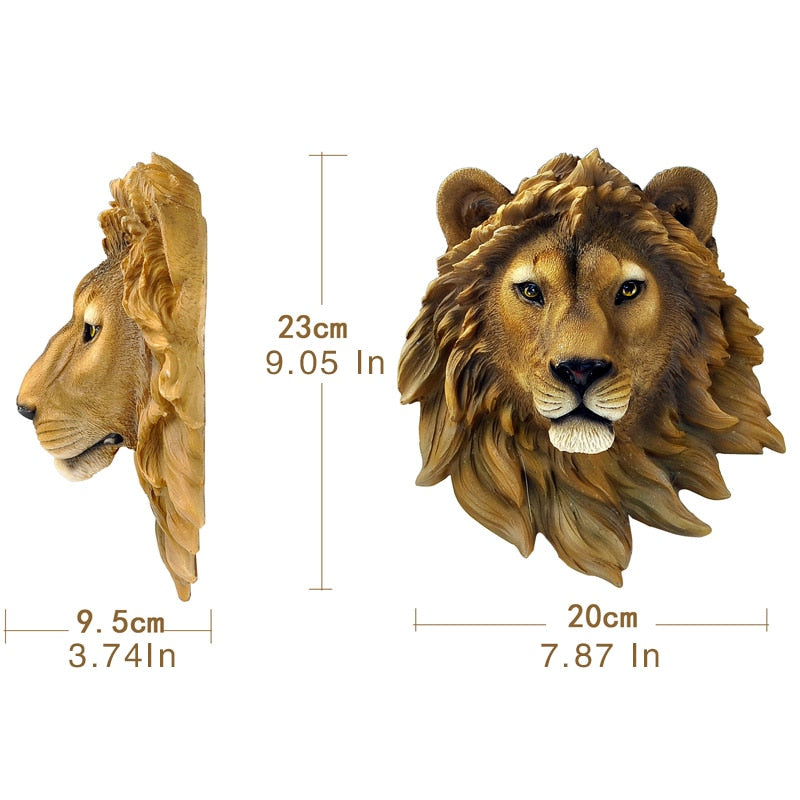 Animal Head Wall Decoration Statues Room - InterMedia World
