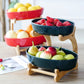 ceramic Fruit bowl hotel vegetable bowl bamboo