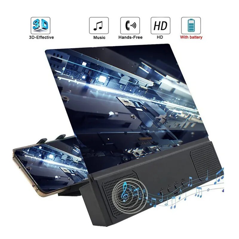 Screen Magnifier Movies Screen Amplifier Mobile Phone 12inch 3D