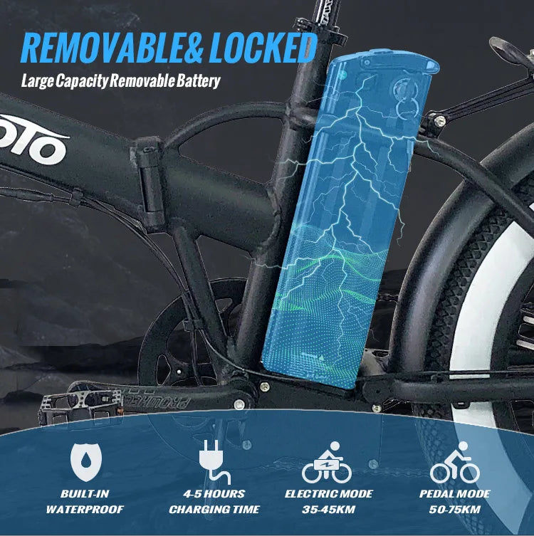 Bicicletta Elettrica Portatile SHIMANO 7 velocità