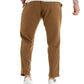 Abito Uomo Monopetto Completo Lino Sartoriale Giacca Pantaloni Tinta Unita Camel