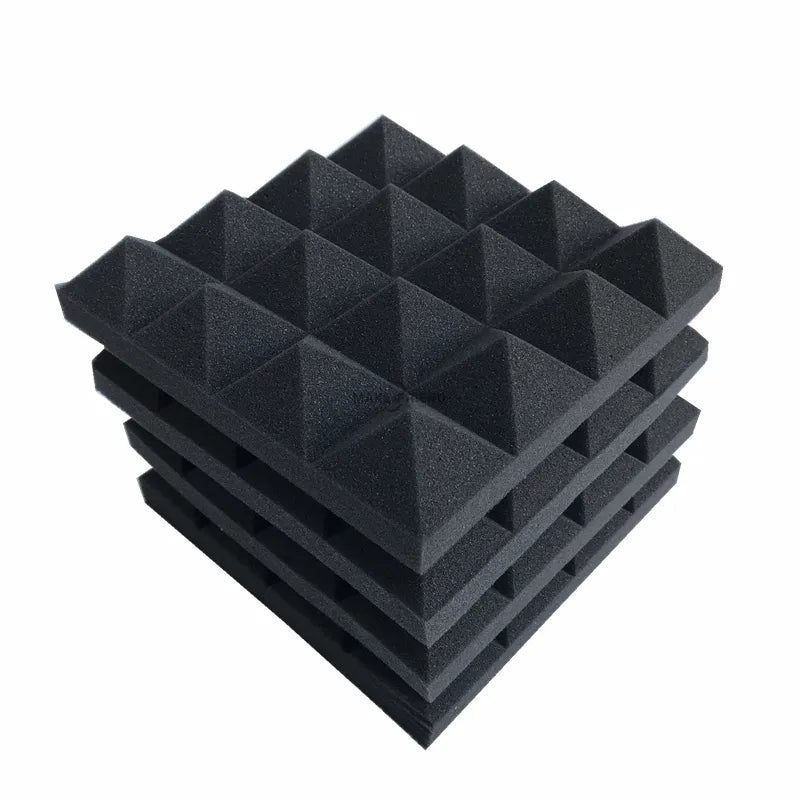 24Pcs 25x25x5cm Studio Acoustic Soundproof Foam Pyramid