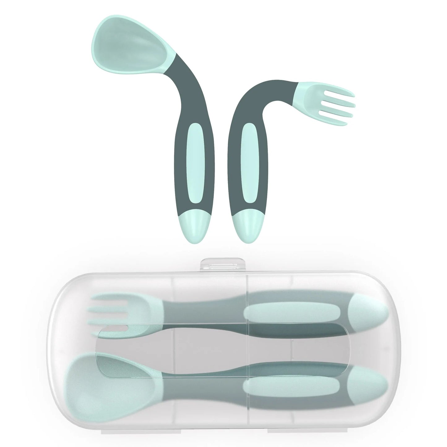 Silicone Spoon Fork for Baby Utensils Set