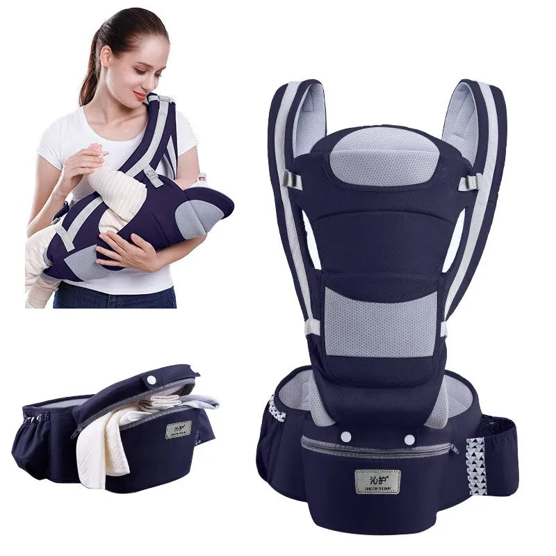 Baby Carrier Waist Stool With Storage Bag Kangaroo Shoulder