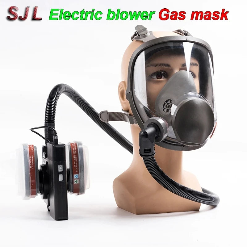 Nuova maschera respiratoria con ventilatore elettrico di piccolo volume Alta potenza Filtri multipli universali