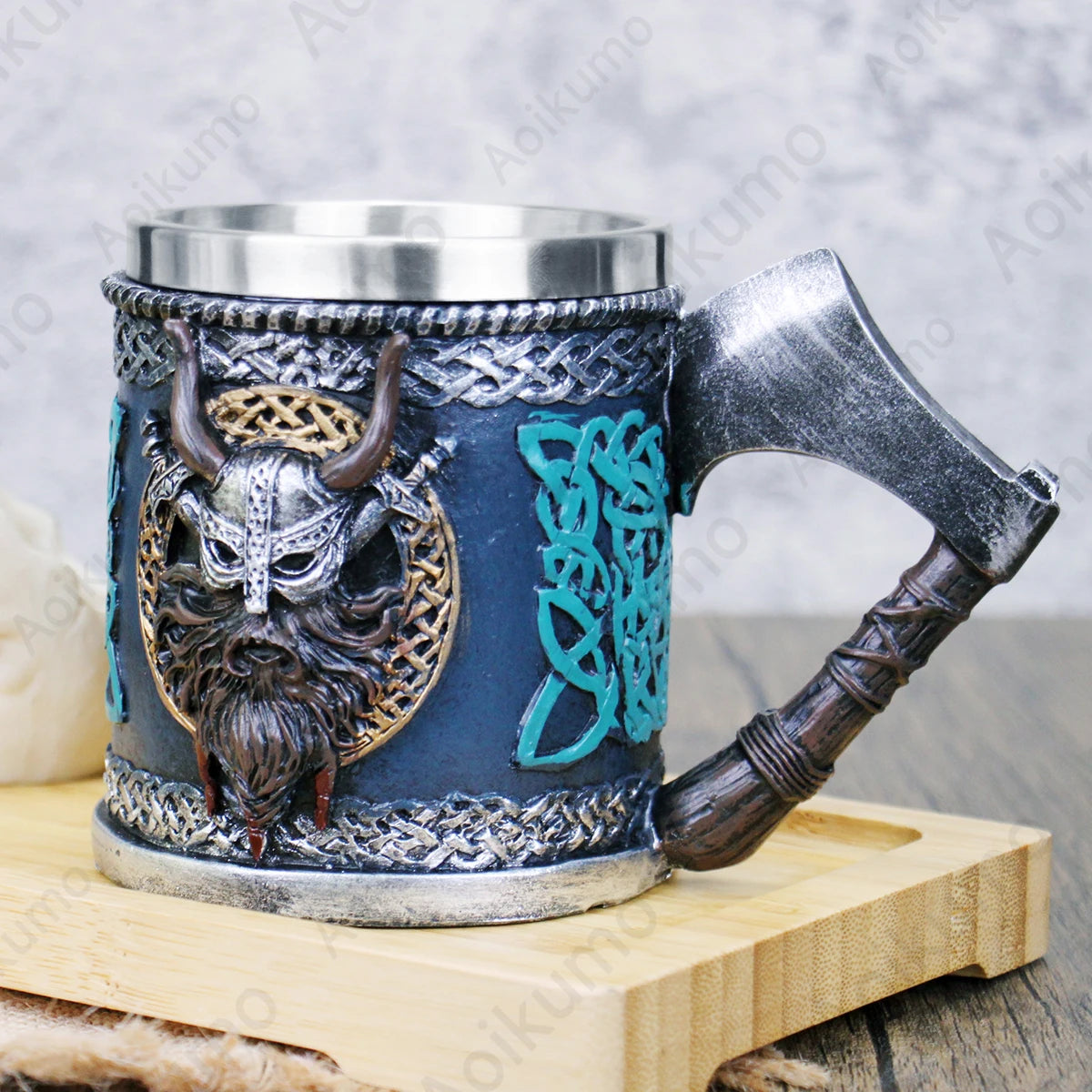 Boccale Valhalla Viking Acciaio inossidabile Manico singolo