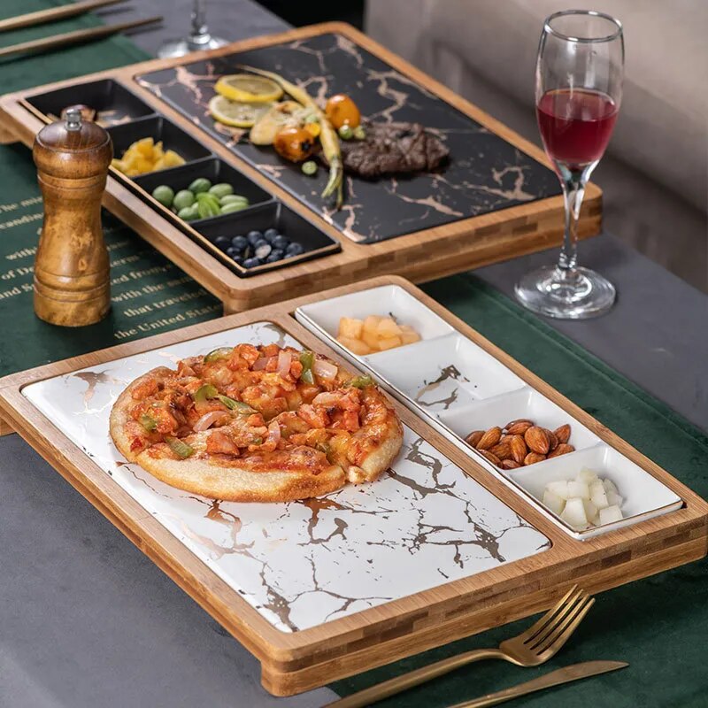 Nordic Restaurant Pizza Snack Dish Square Ceramic Plate