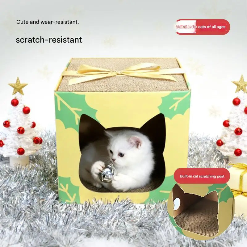 Tiragraffi per gatti, comodo design in cartone, adatto per gatti da interno, cuccia adatta a gatti di grandi dimensioni, protegge il divano