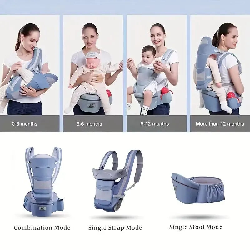 Baby Carrier Waist Stool With Storage Bag Kangaroo Shoulder