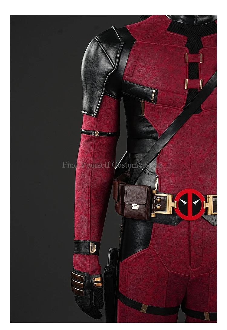 Cosplay maschera Deadpooling 3 con occhiali magnetici Wade Winston Wilson tuta cintura costume cosplay