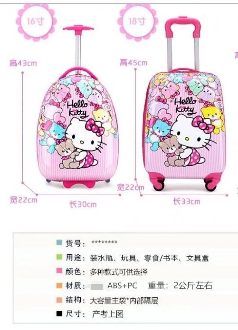 Valigia Hello Kitty  Grande Capacità -Portatile Trolley Case.