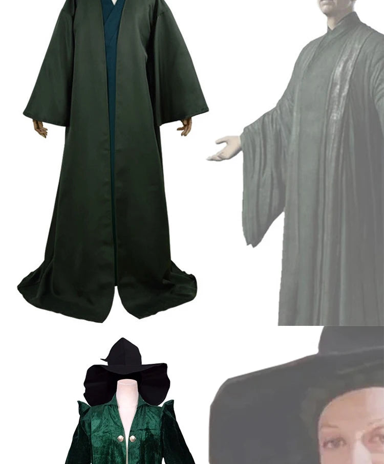 Cosplay Abito lungo mantello costume film Silente Malfoy uniforme Voldemor