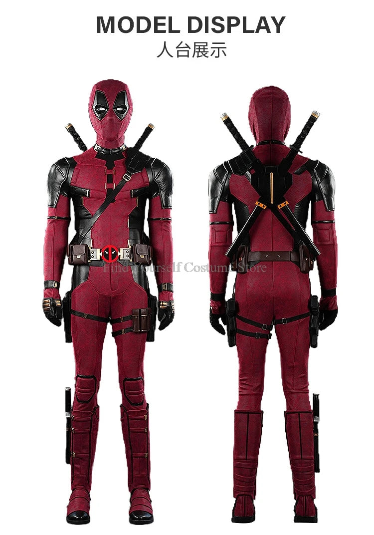 Cosplay maschera Deadpooling 3 con occhiali magnetici Wade Winston Wilson tuta cintura costume cosplay