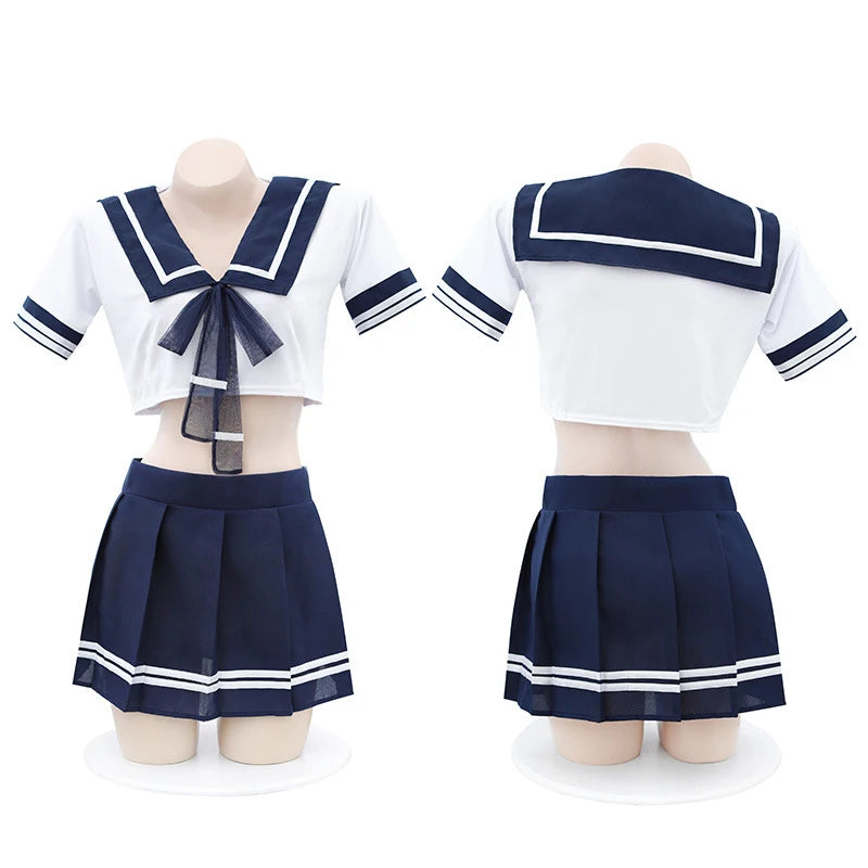 Cosplay Lingerie Costume Scuola Studente Uniforme Donne Camicetta attillata