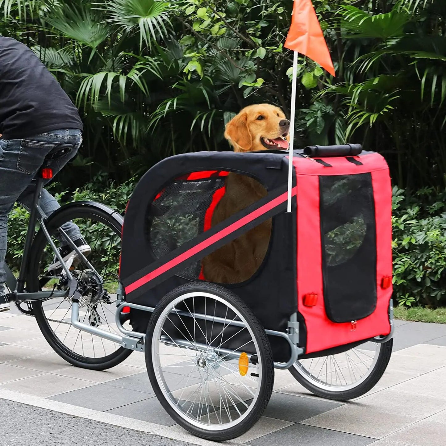 Folding Dog Trailer Dog Bike