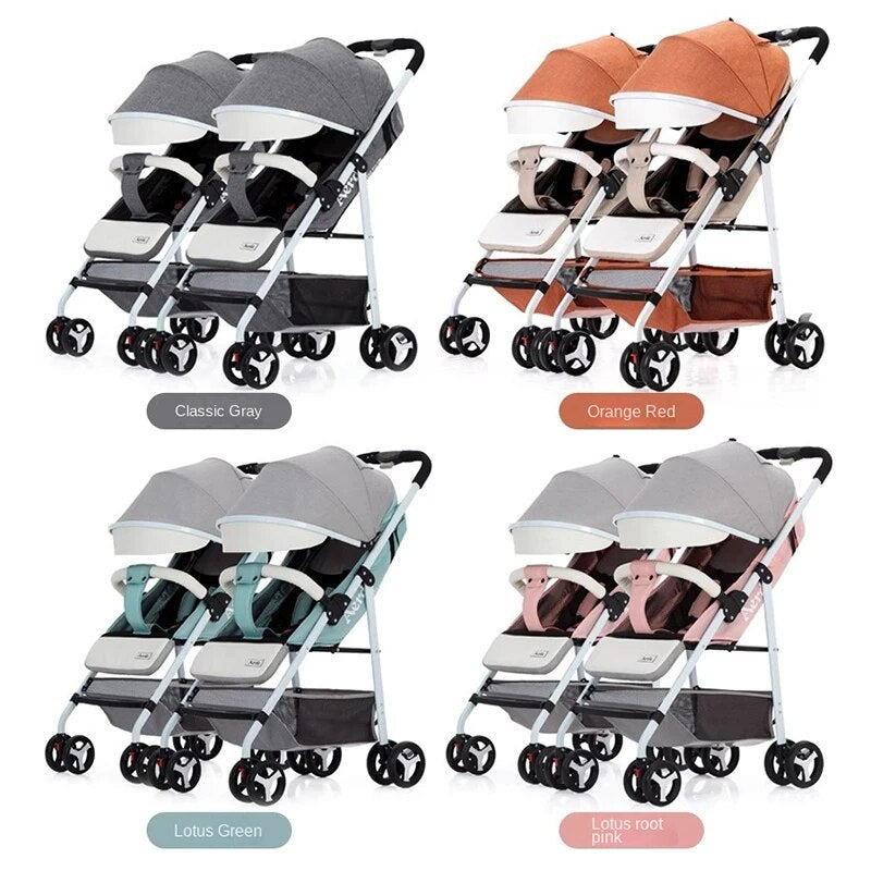 Twin Strollers Fold with One Button