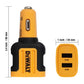 Caricabatteria da auto USB mobile a 2 porte Dewalt Adattatore doppia porta a ricarica rapida 24W MAX