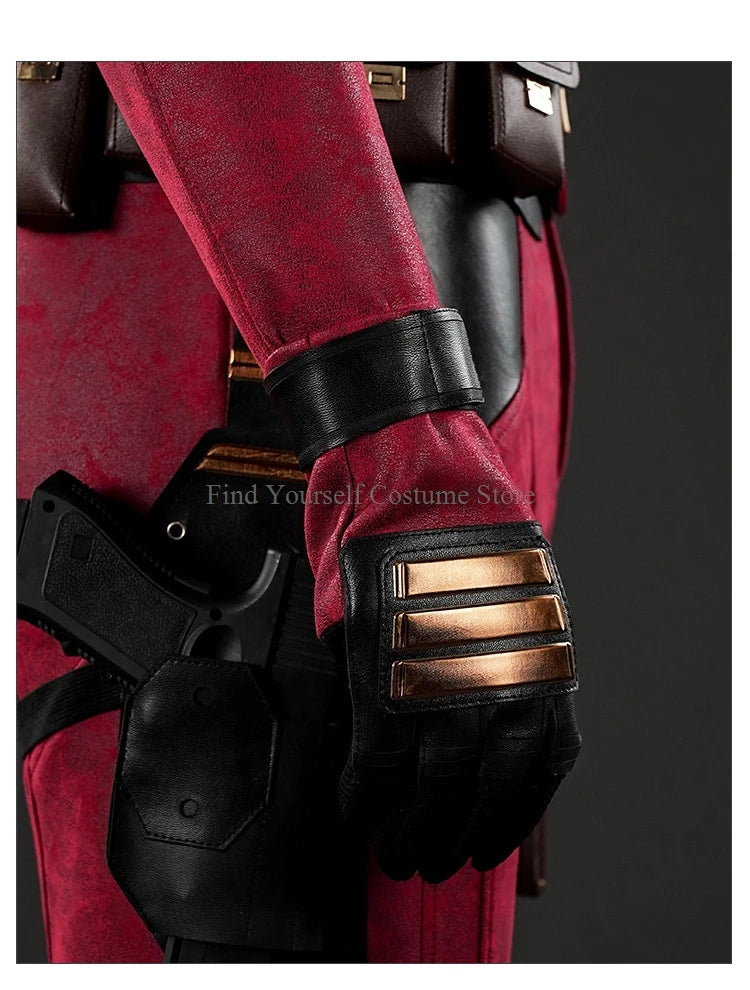 Cosplay maschera Deadpooling 3 con occhiali magnetici Wade Winston Wilson tuta cintura costume cosplay