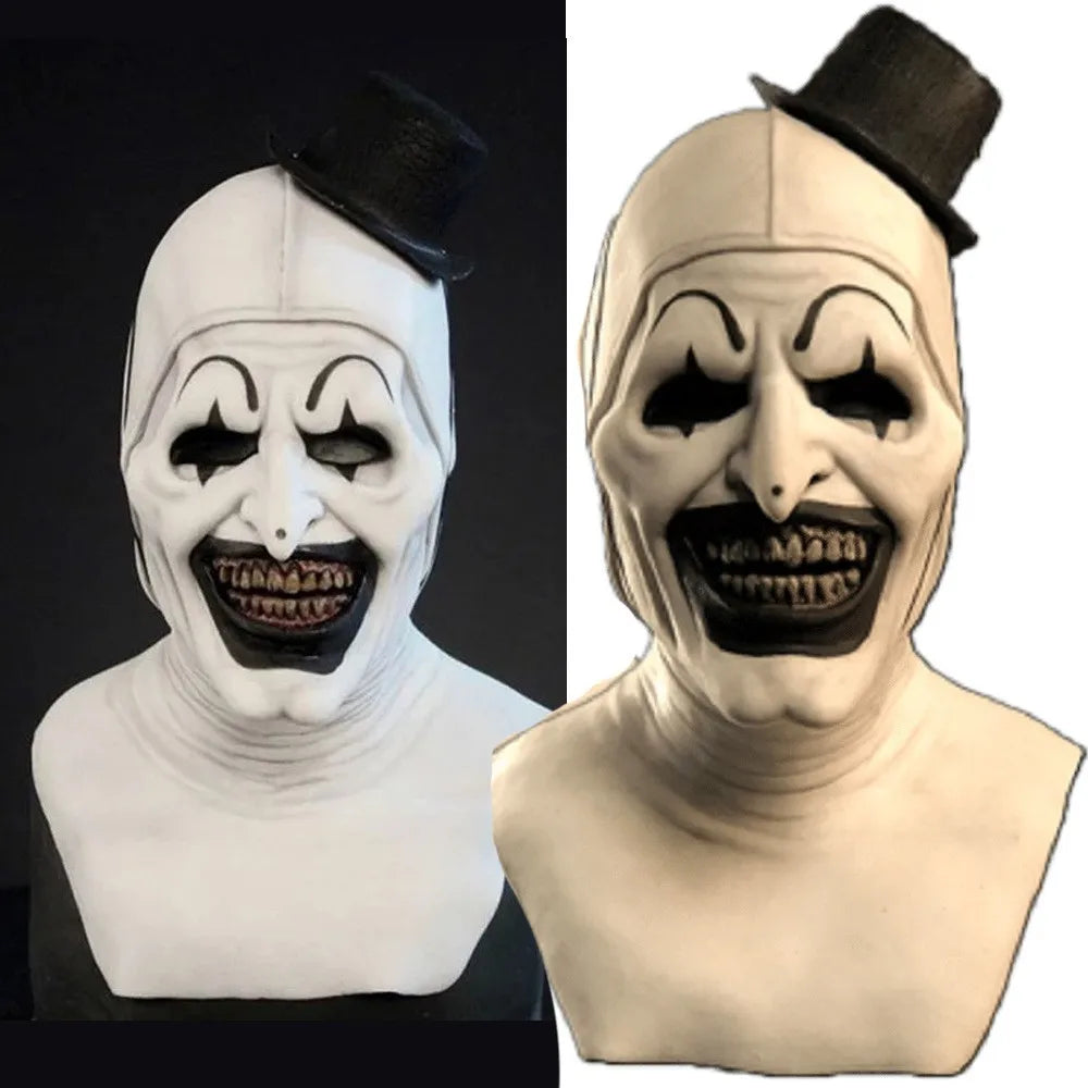 Halloween Horror Spaventoso Clown Maschera cosplay in lattice