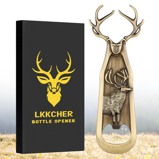 Deer Antlers Beer Bottle Opener Original Bronze