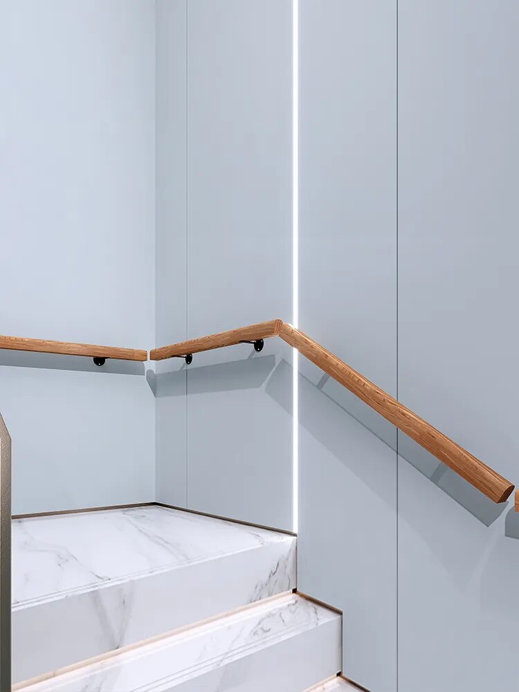 Customized Stair Handrail Wall Solid Wood Indoor