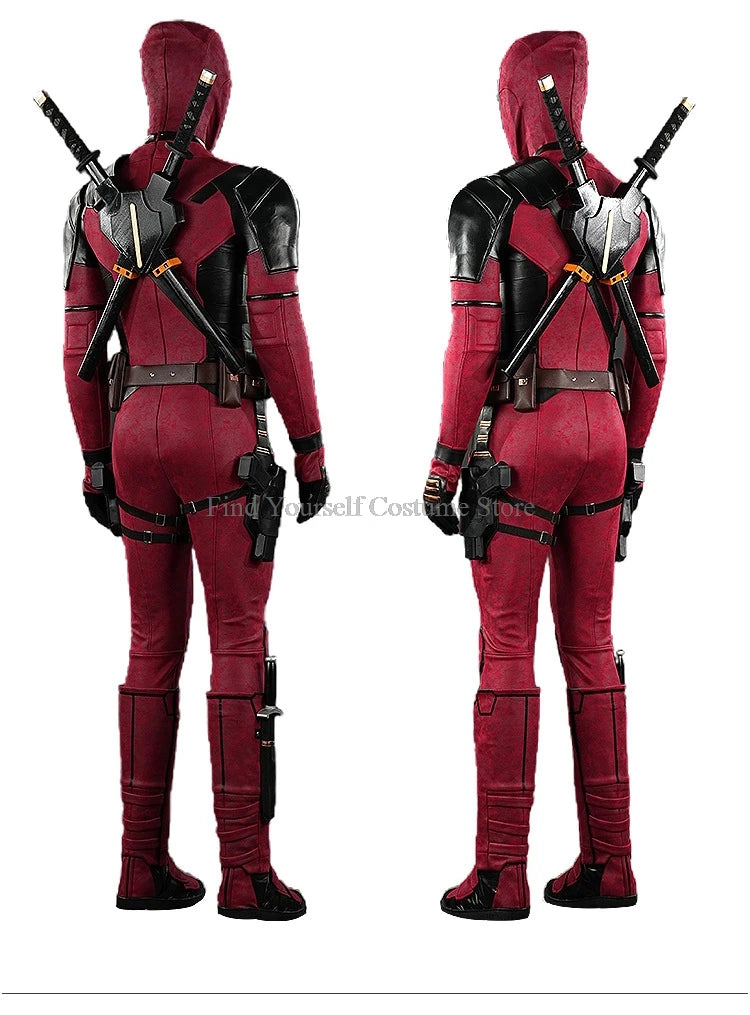 Cosplay maschera Deadpooling 3 con occhiali magnetici Wade Winston Wilson tuta cintura costume cosplay