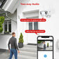 Outdoor Wifi Surveillance Camera 4MP POE Dual Lens 180° Ultra Wide Angle AI Human Detection Security Camera Camhipro APP