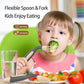 Silicone Spoon Fork for Baby Utensils Set