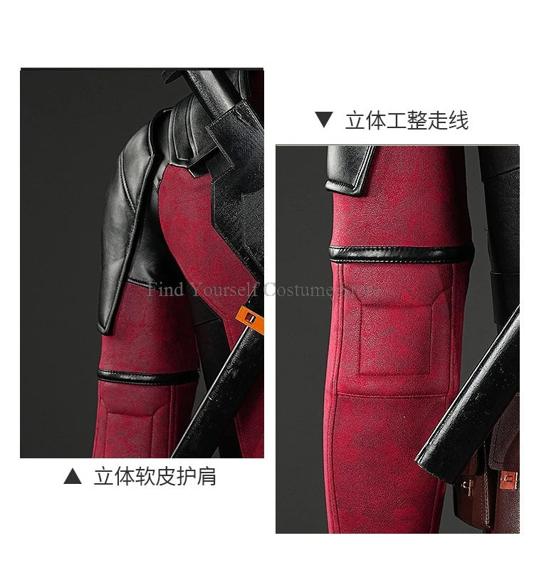 Cosplay maschera Deadpooling 3 con occhiali magnetici Wade Winston Wilson tuta cintura costume cosplay