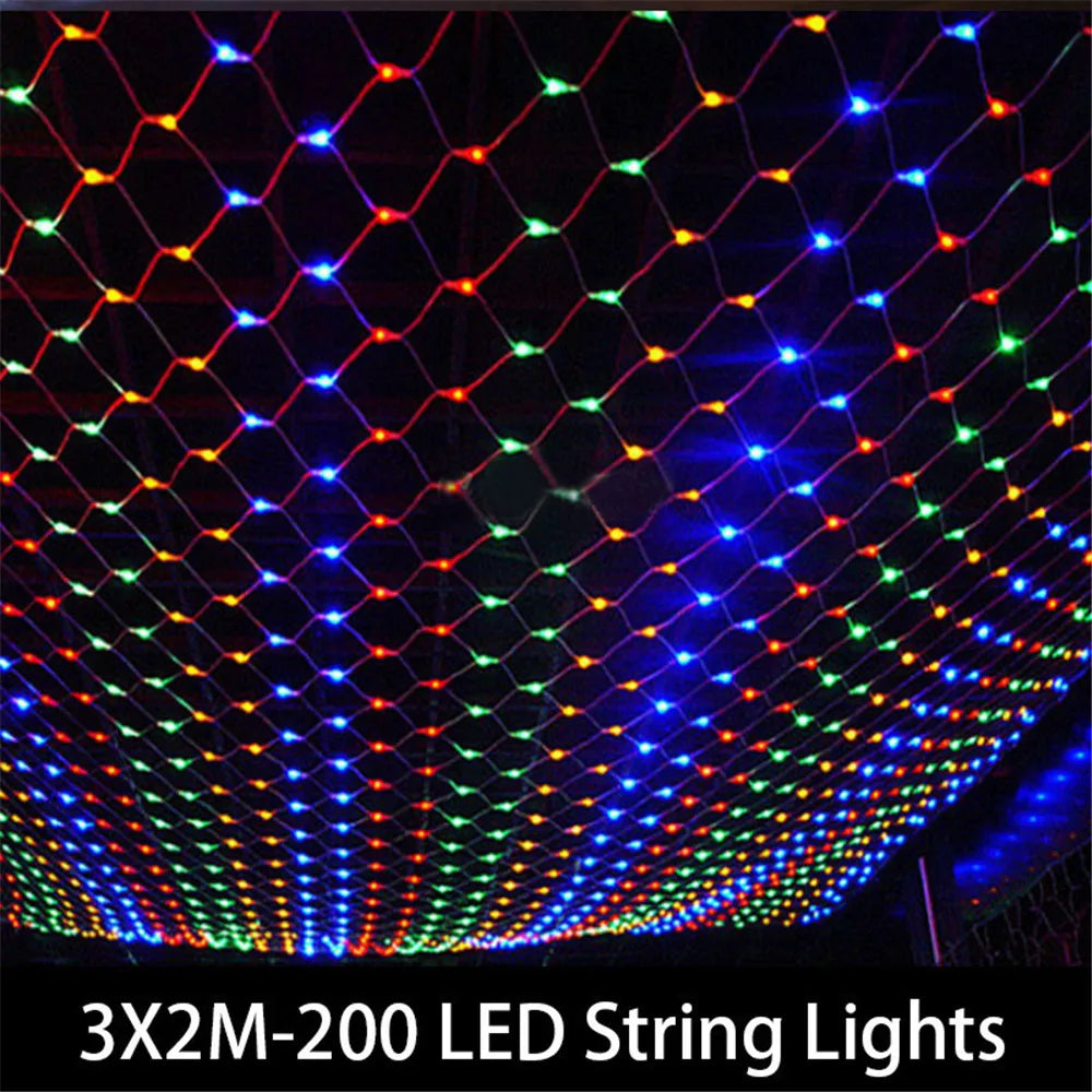 LED Outdoor Net Light, Festoon Garden Decoration for Wedding New Year Christmas Lights