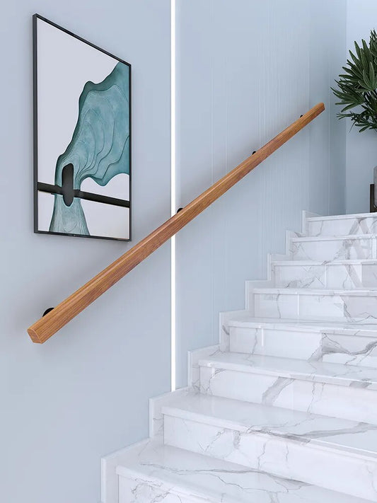 Customized Stair Handrail Wall Solid Wood Indoor