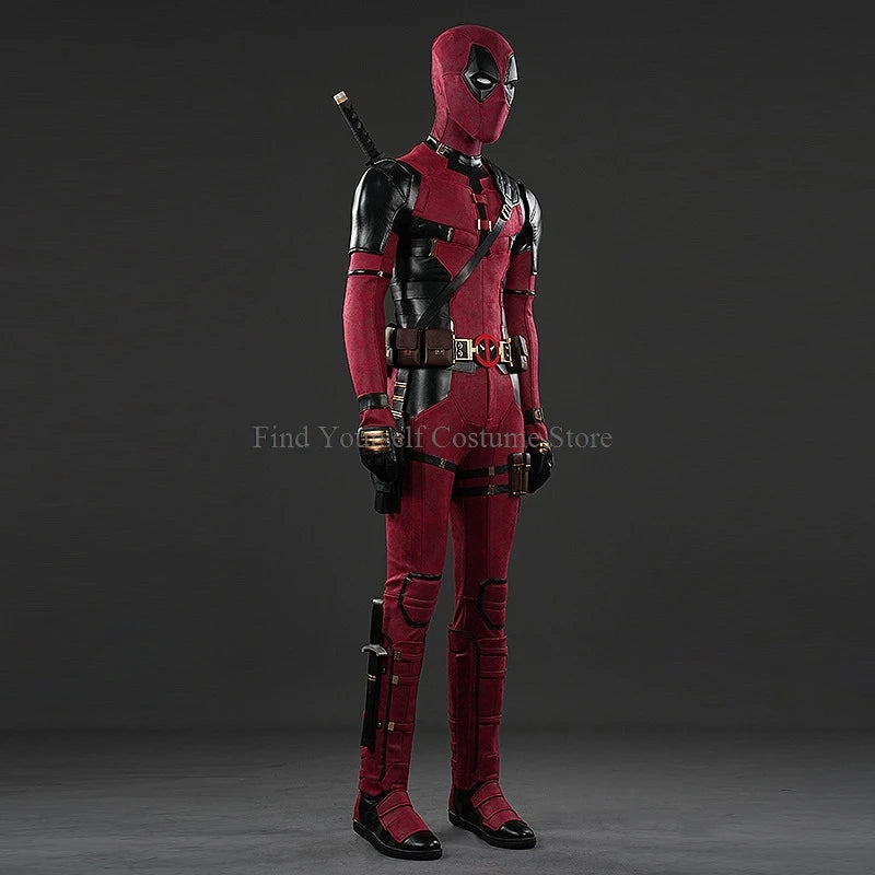 Cosplay maschera Deadpooling 3 con occhiali magnetici Wade Winston Wilson tuta cintura costume cosplay