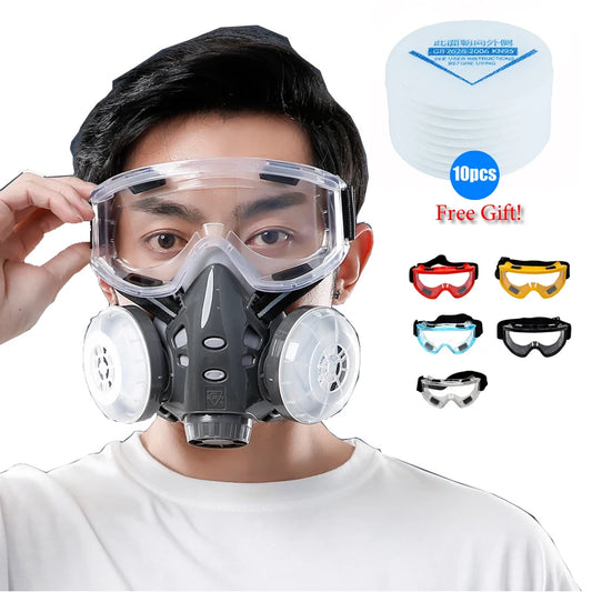 Maschera semplice anti-gas tossici ed eventuali ceneri -previeni .