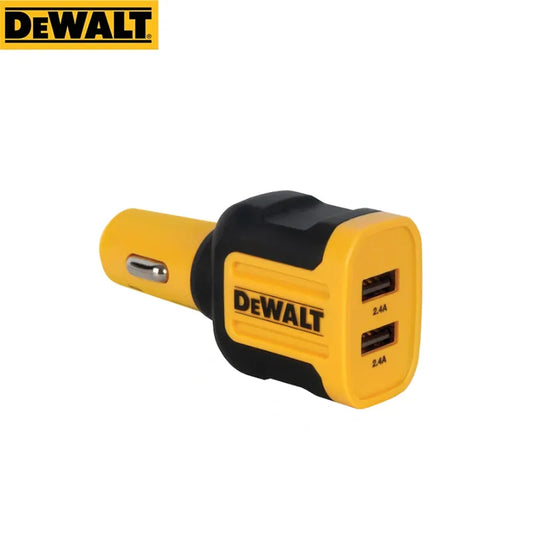 Caricabatteria da auto USB mobile a 2 porte Dewalt Adattatore doppia porta a ricarica rapida 24W MAX