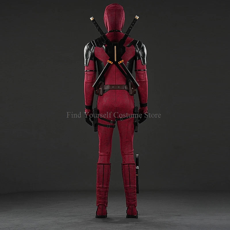 Cosplay maschera Deadpooling 3 con occhiali magnetici Wade Winston Wilson tuta cintura costume cosplay