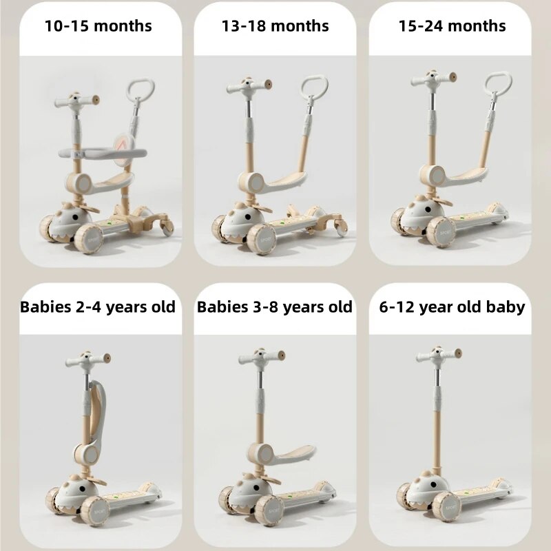 Children's scooters 1-6 years old multi-functional