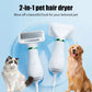 Spazzola per asciugacapelli 2 in 1 per animali domestici, spazzola per toelettatura per cani e gatti, professionale, per la toelettatura domestica, asciugatura pelosa, pettine per cani portatile