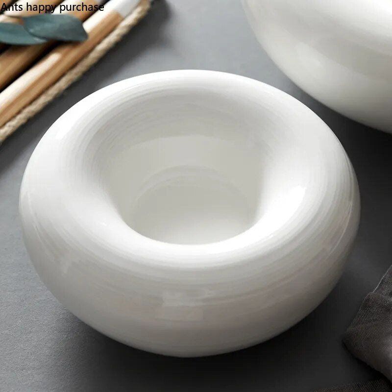 Creative White Ceramic Tableware Salad Dessert