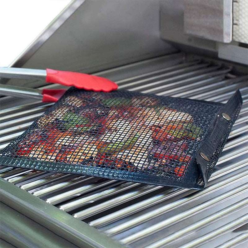 1pc Reusable Non-stick BBQ Grill Mesh Bag Barbecue Baking Isolation