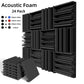 Studio Acoustic Foam Sound 24Pcs 25x25x5cm