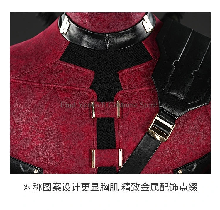 Cosplay maschera Deadpooling 3 con occhiali magnetici Wade Winston Wilson tuta cintura costume cosplay