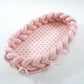 Portable Knot Baby Crib Cushion with Pillow Newborn Sleeping