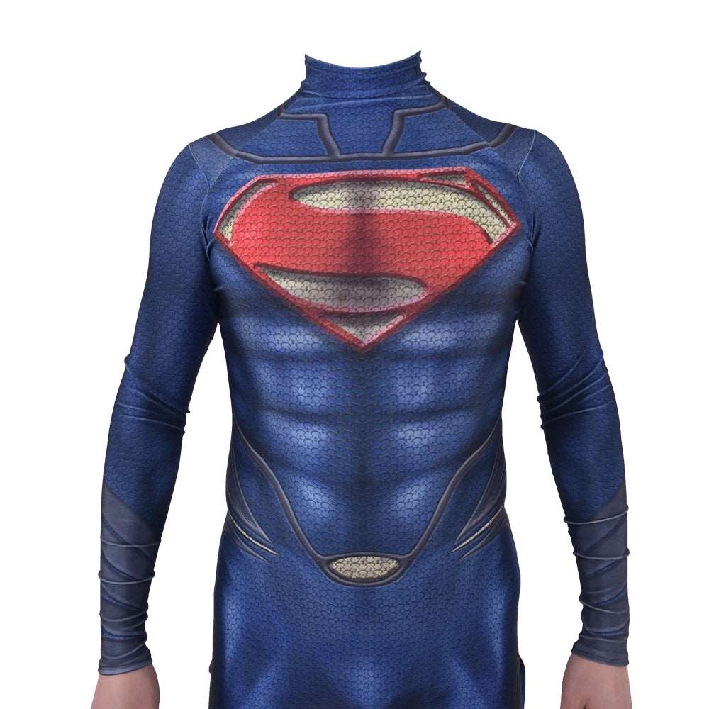 Adults Kids The Man of Steel Cosplay Costume Zentai Suit  Superhero Halloween Bodysuit