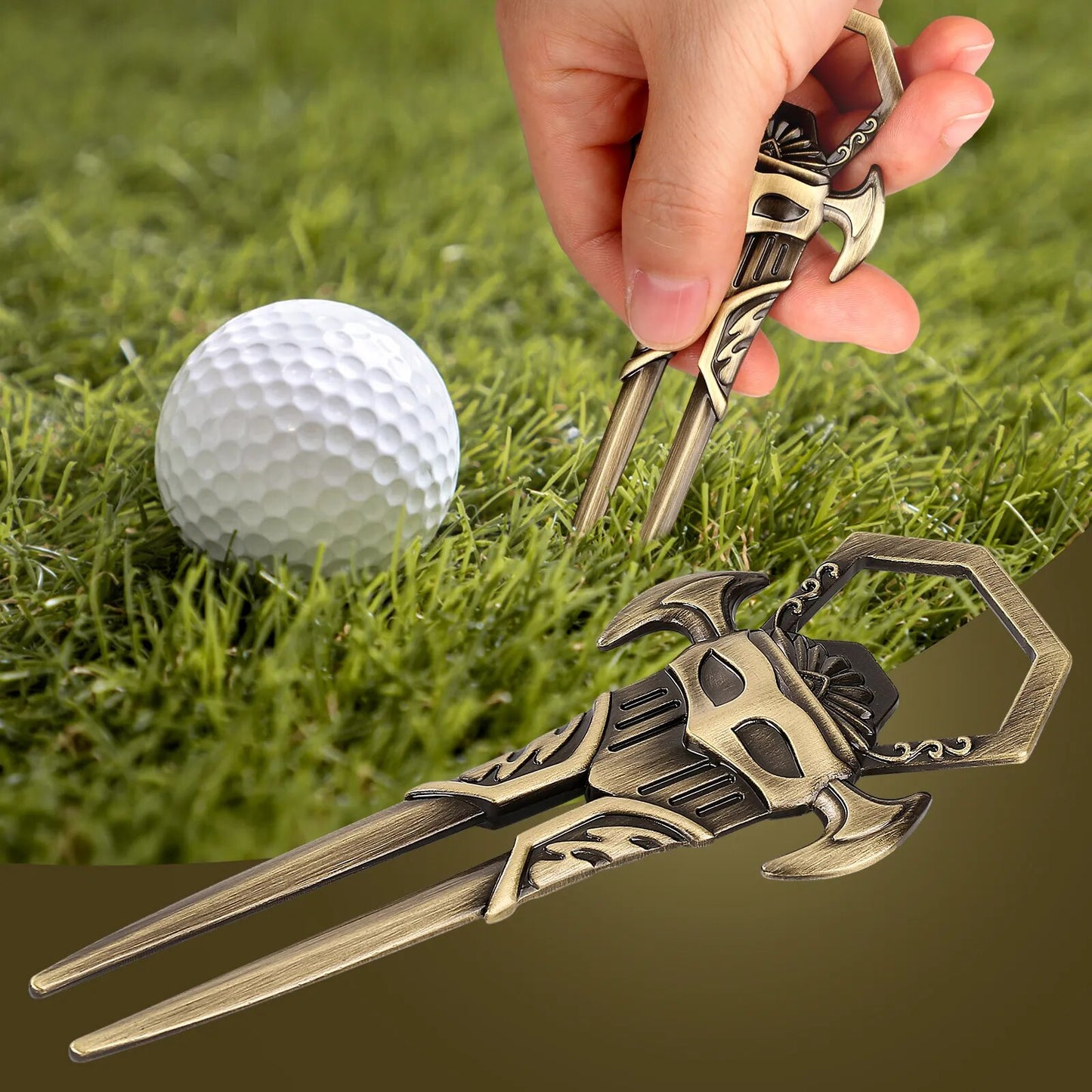 LKKCHER Men 2-in-1 Golf Divot Repair Tool Beer Bottle