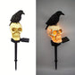 Solar Resin Halloween Crow Skull Light Outdoor