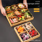 Creative Bamboo and Wood Tray Platter Jiugongge