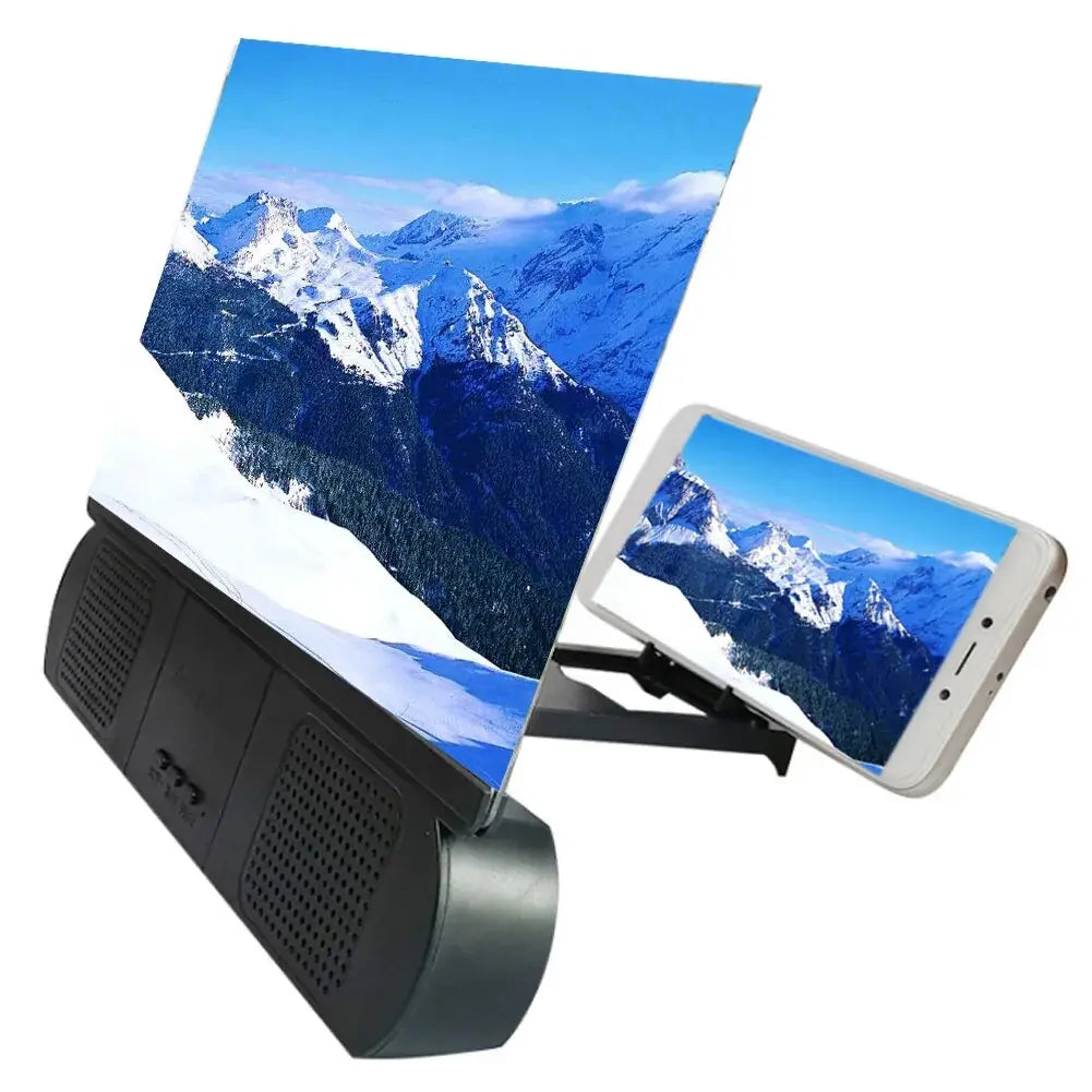 10Inch 3D Screen Magnifier with Bluetooth Speaker Movies Amplifier for IOS Android Phones Tools Accessories 215x186x28mm - Image #5